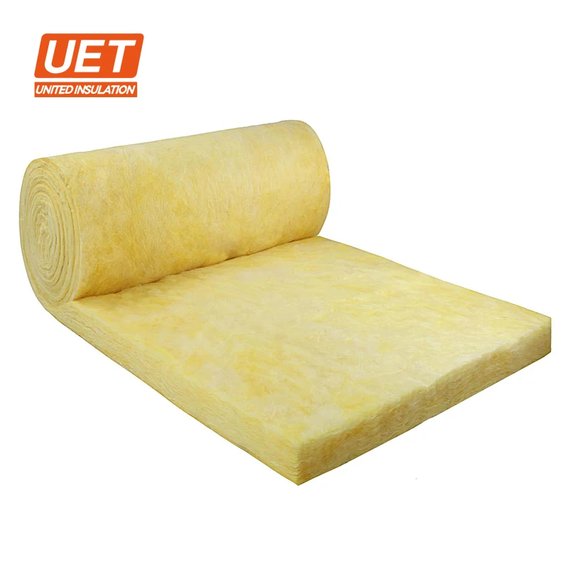 R1.3 R1.5 heat insulation soundproof Australian market metal roofing glass wool blanket rolls yellow brown color