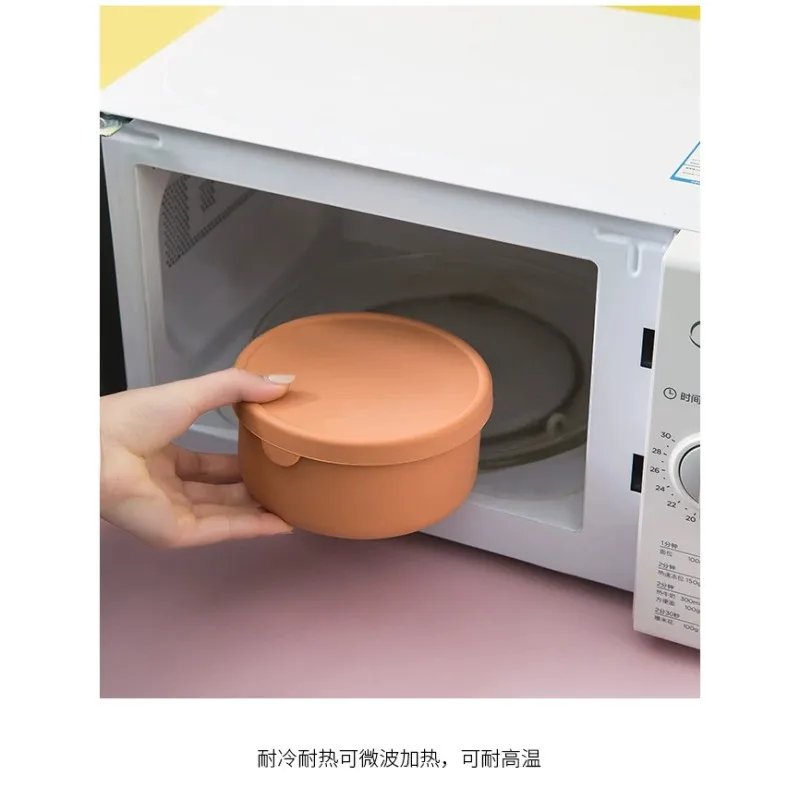 Hot Sale Kitchen Portable Lunch Box Sealed Storage Food Storage Box Silicone Heated Storage Containers With Scale