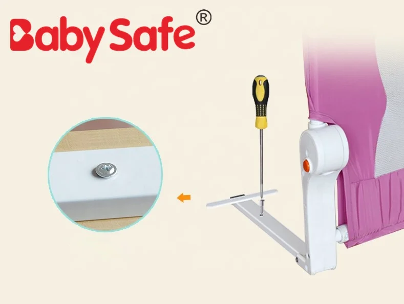 Foldable Child Safety Baby Bed Rail Barrier Fence Bed Side Barrier Guard For Kids Baby Bed Fence