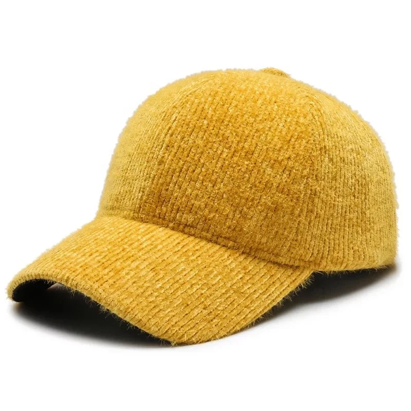 Low moq unisex warm corduroy multi-color sports baseball cap and hat
