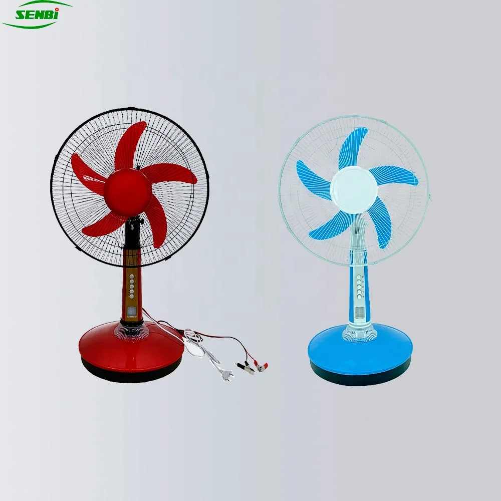 Home Appliances Energy Saving Desk Fans 16' DC Solar Fans DC Table Fan With Light