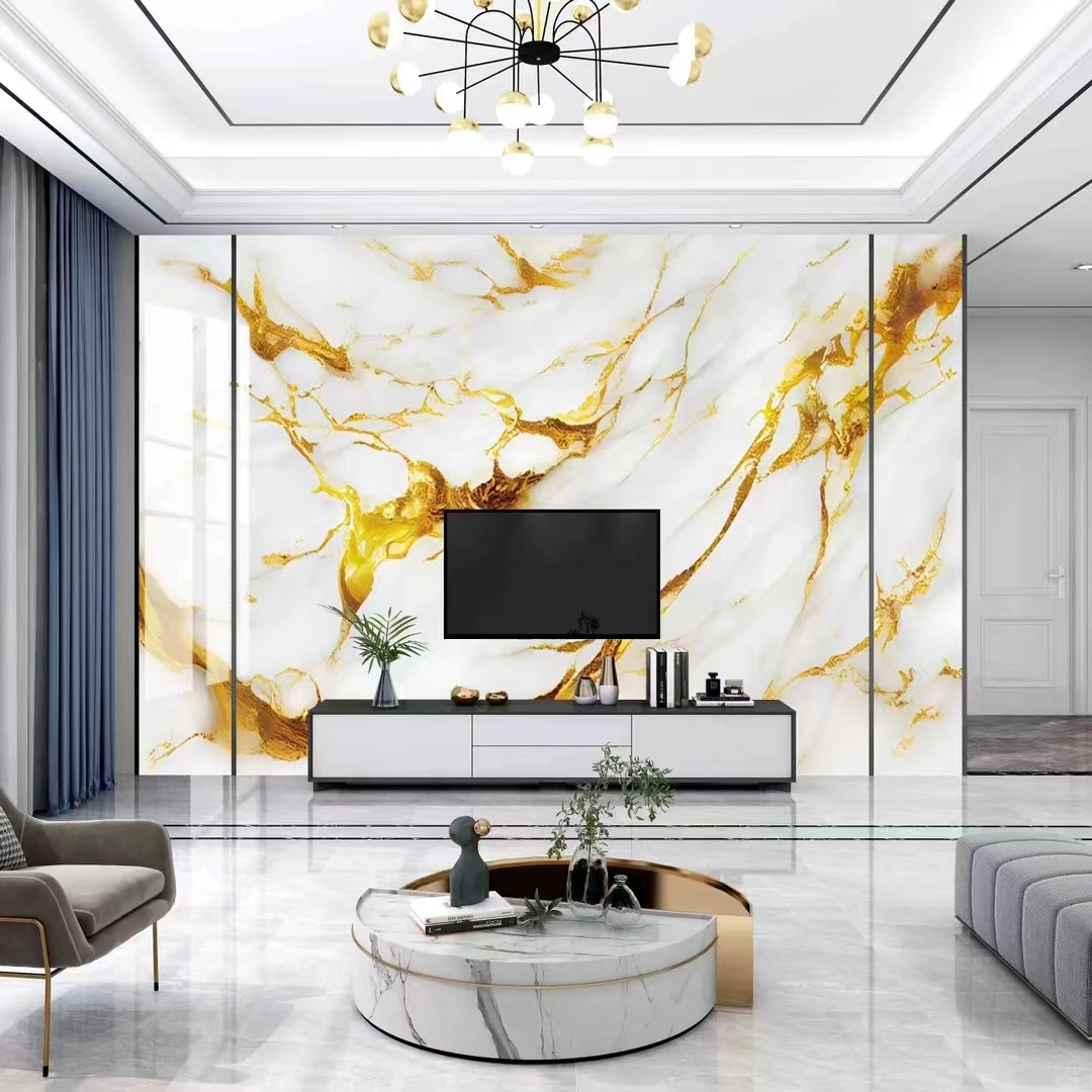 hot sale uv pvc marble plastic sheet pvc faux marble panel for wall decoration