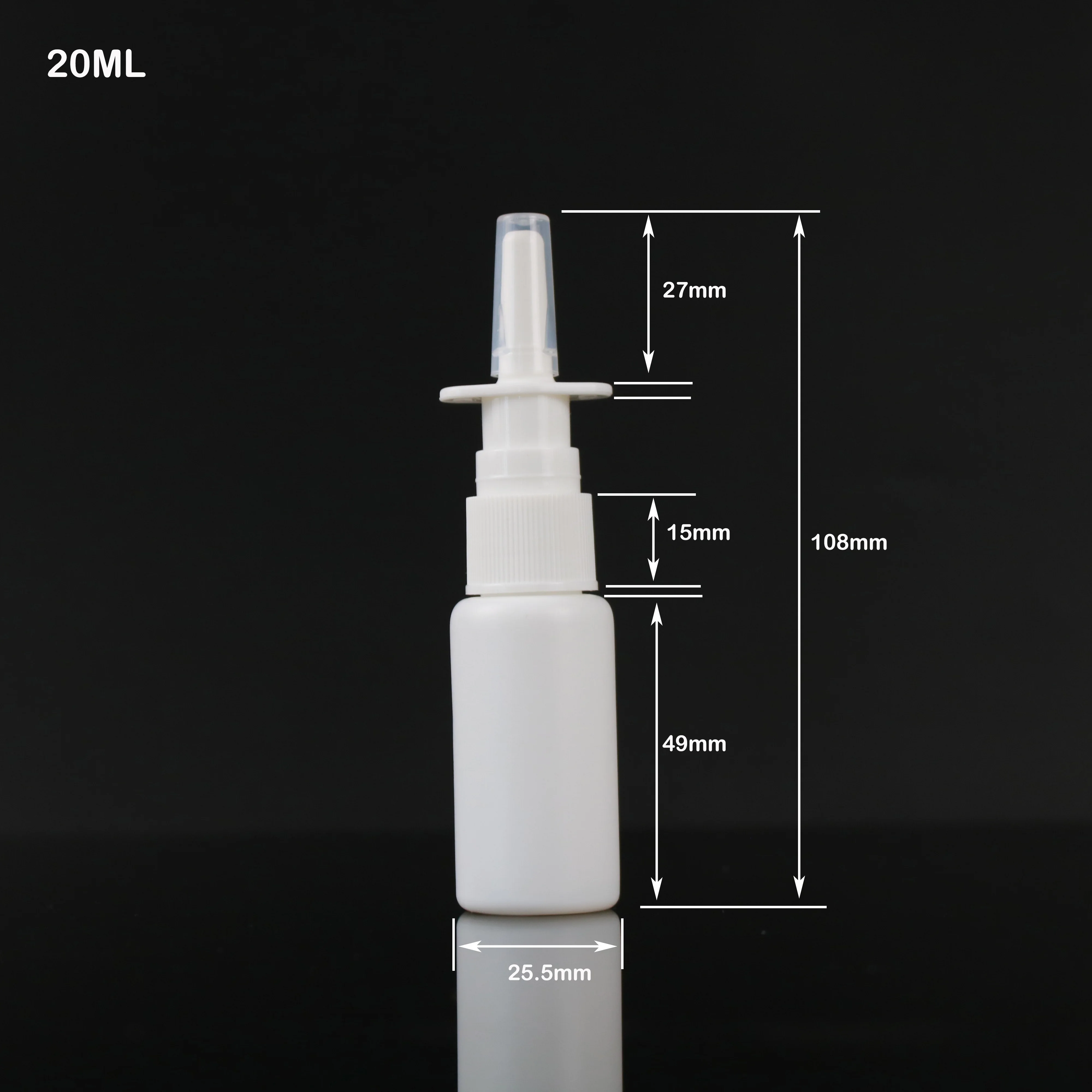 15ml 20ml 30ml 60ml HDPE plastic nasal spray bottles