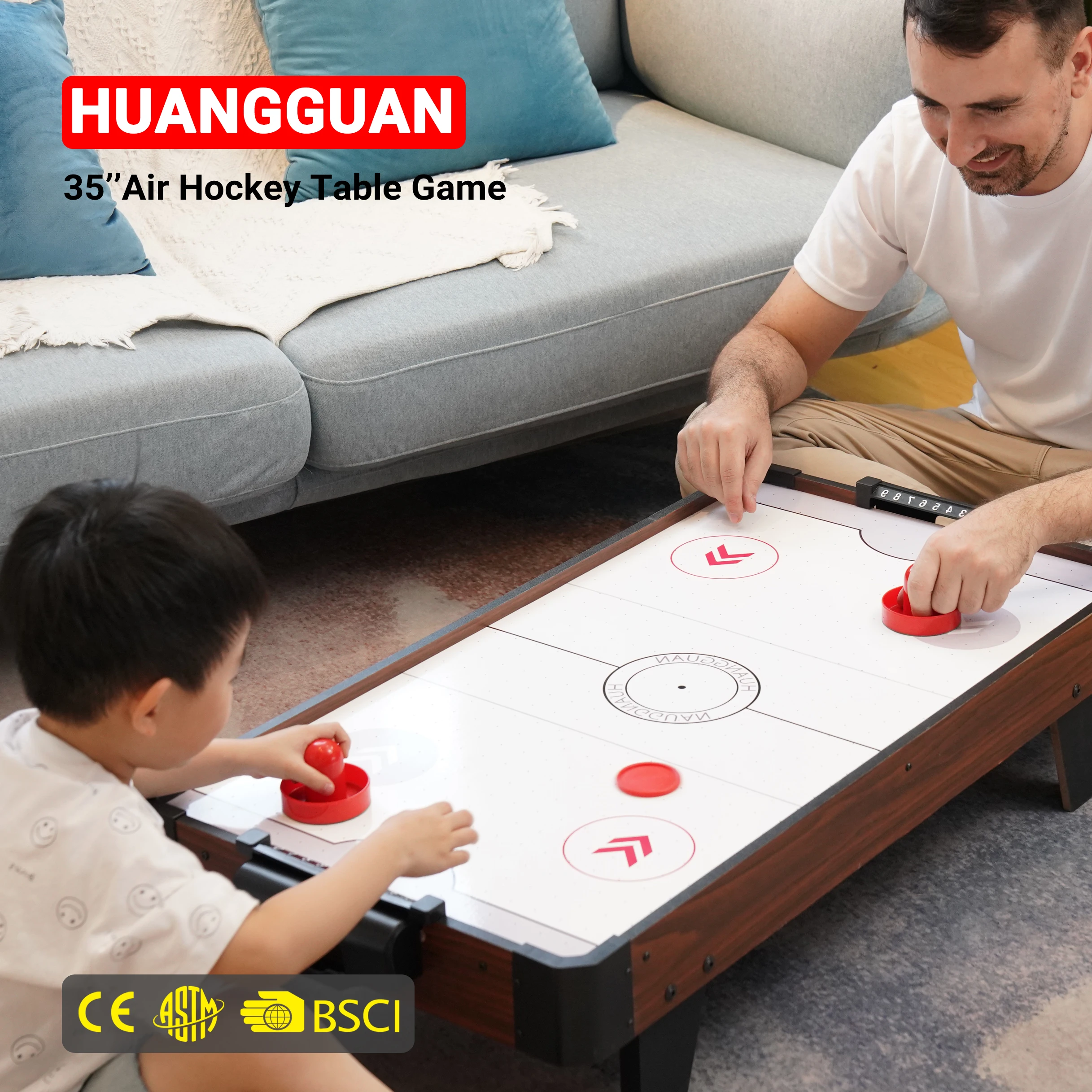 Huangguan 27 дюймов новый дизайн воздушный хоккейный стол для семьи Модернизированный стол хоккейный Воздушный Стол для взрослых для выходной ночи