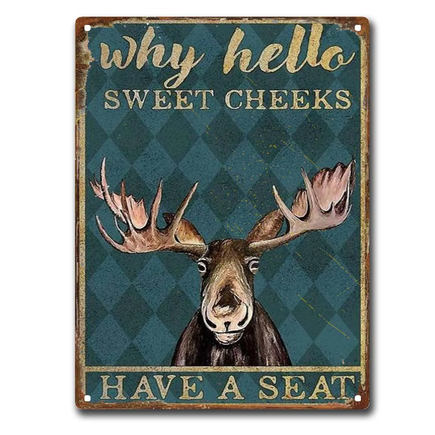 Moose Metal Tin Signs Garage Wall Decoration Vintage Metal Poster Car Motorcycle Power Tools Retro Metal Stickers Outdoor Signs