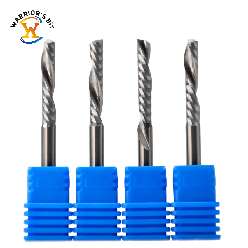 Single Flute Spiral End Mill 3mm Plastic CNC Router Bits Carbide Mining Cutting Tools for Milling Cutter