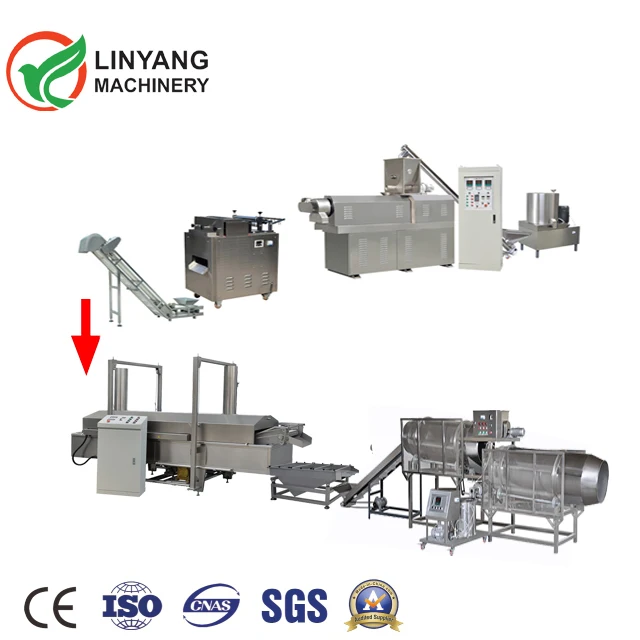 fried snacks production line fried snack pellet processing line Snacks Frying Machine