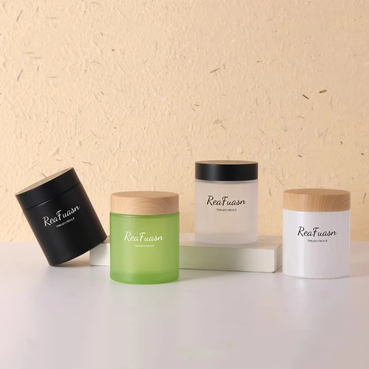 100g Empty matte green/black/transparent glass jar Skin Care Scrub Bottle cosmetic frosted cream jar