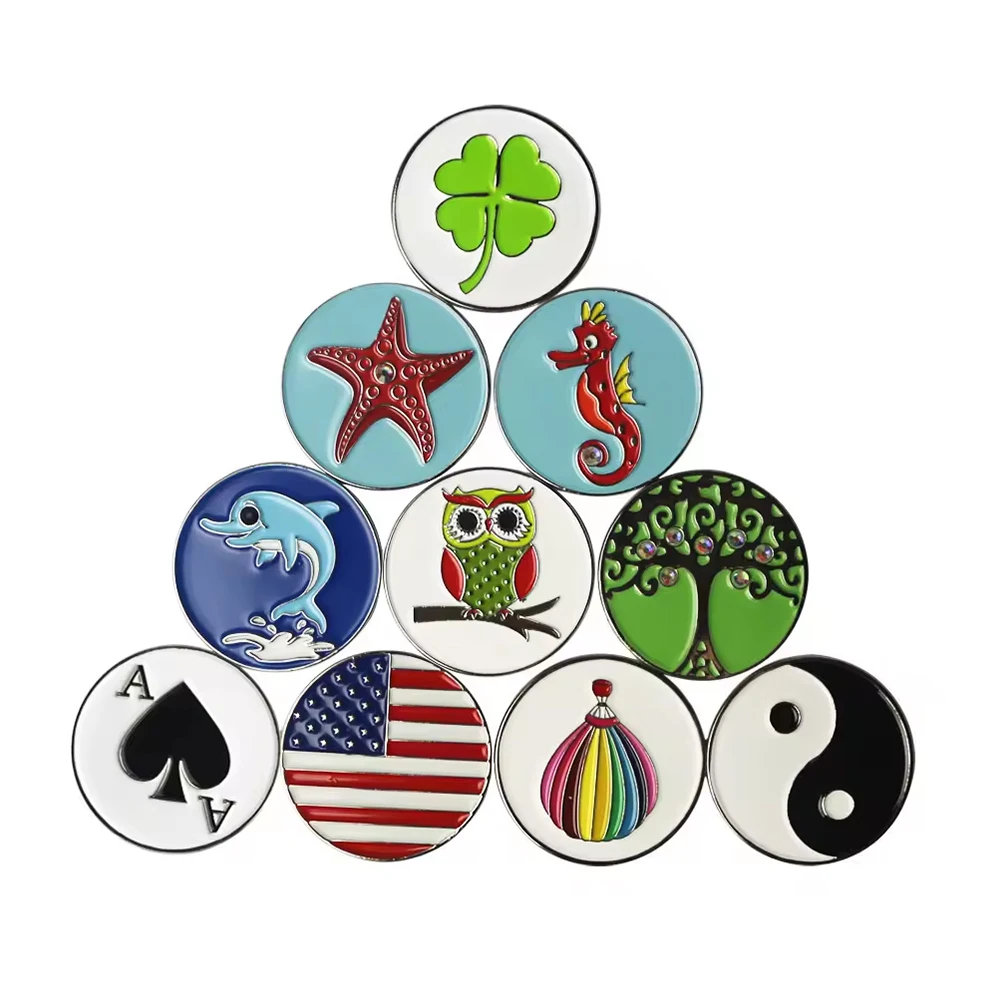 PRIMUS GOLF  Custom Various Design Ball Markers Golf Accessories Hot Sale Popular USA Feature Golf Ball Marker Blank