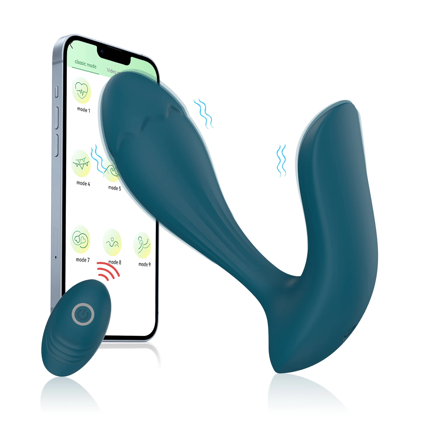 Medical Grade Silicone Testicles Prostate Massage Male / female Anal Plug Vibrate Massager with Remote Control