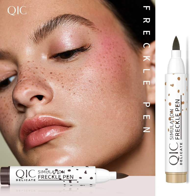 Natural Lifelike Fake Freckles Makeup Pen Magic Freck Brown Freckles Makeup Tool Long-Lasting Waterproof Dot Spot Pen for Makeup