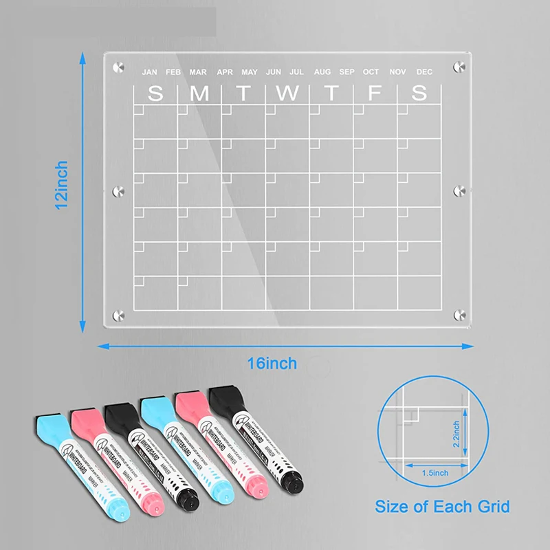 Wholesale Custom Logo Magnetic Whiteboard Acrylic Dry Erase Board For Fridge