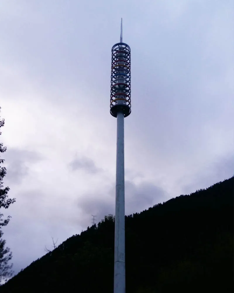 15M 20M 25M Hot Dip Galvanized Mobile Internet Radio Signal Mutual Communication Monopole Tower