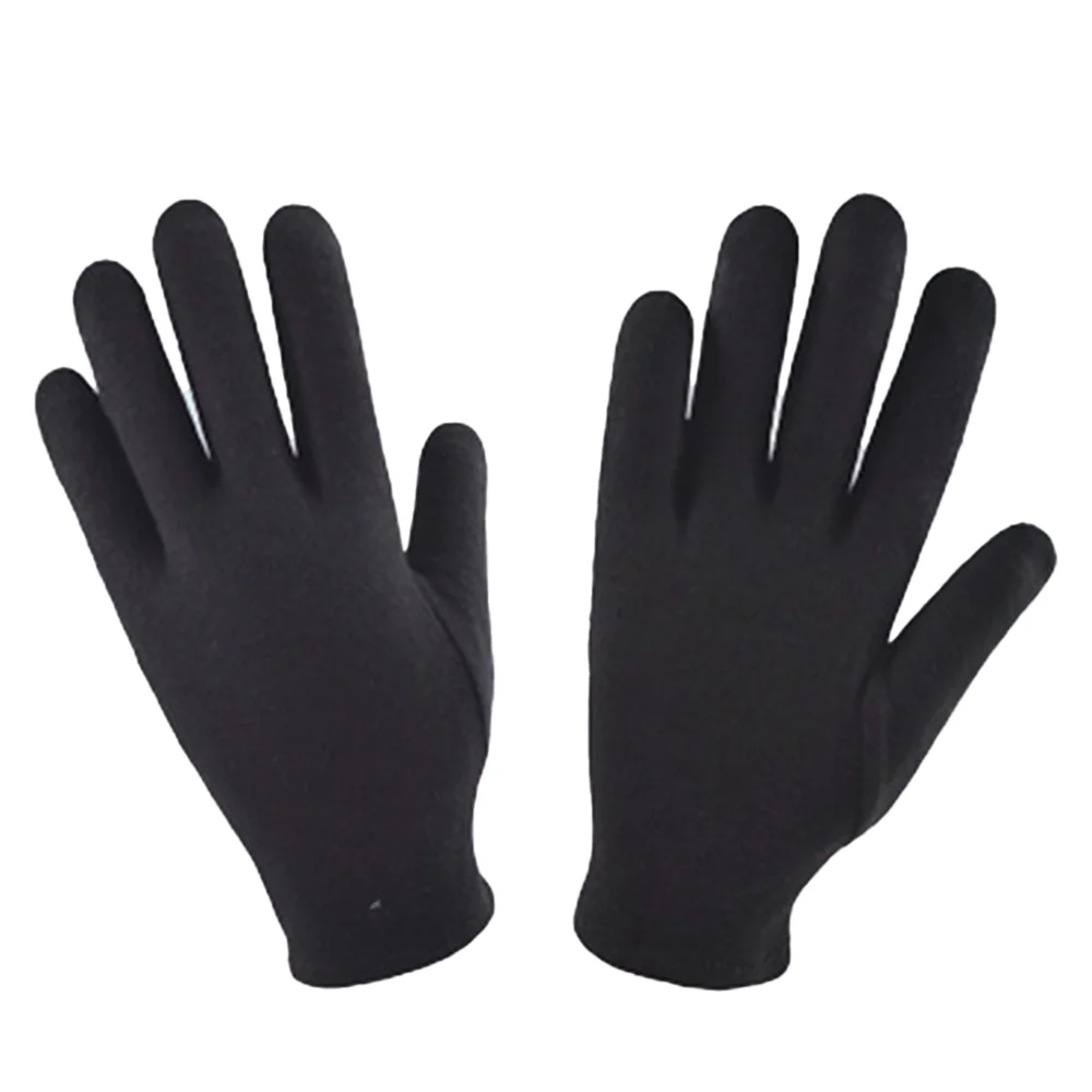 Attractive Price Custom Soft Comfortable Pure Cotton Material Daily Use Black Safety Gloves For Work