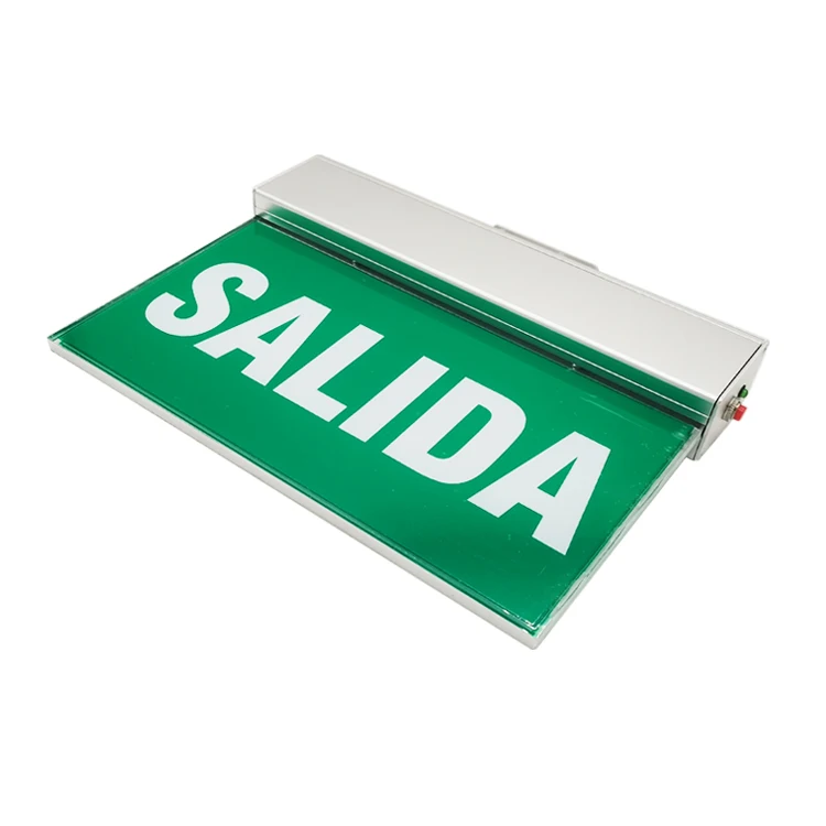 Double side face Aluminum 3.6V Ni-Cd 3H emergency led exit sign green Emergency Exit Sign