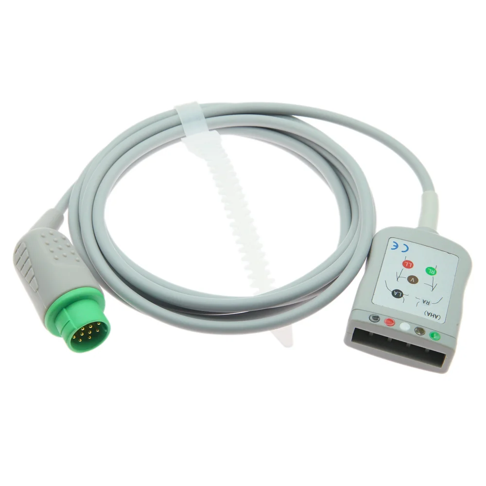 High quality Compatible for Fukuda Denshi CI-700D-5 ECG Trunk Cable 5 leads AHA ECG trunk cable for hospital use