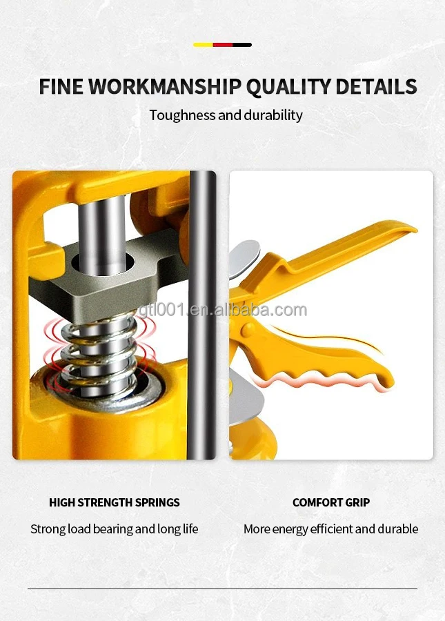 2024 yellow new three-column thickened tile top 10cmx10cm*20cm Wall tile height adjuster