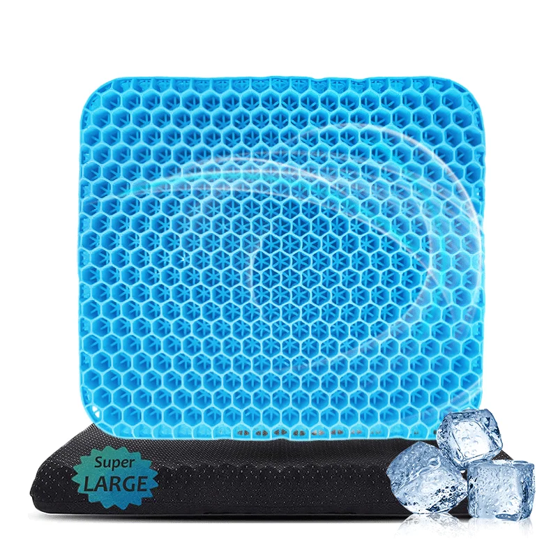 New Enhanced Office Chair Seat Cushion,Newest Modified Double Gel Honeycomb Design Thick Gel Seat Cushion