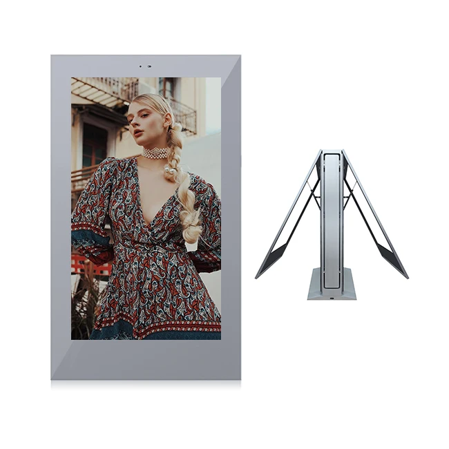 55 65 Inch Android Wifi Advertising Player Poster Kiosk Touch Screen Lcd Double Sided Display Floor Stand Digital Signage