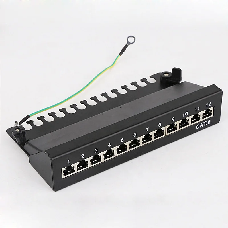  Оптовая продажа легко установить 12-порт Cat6 экранированный