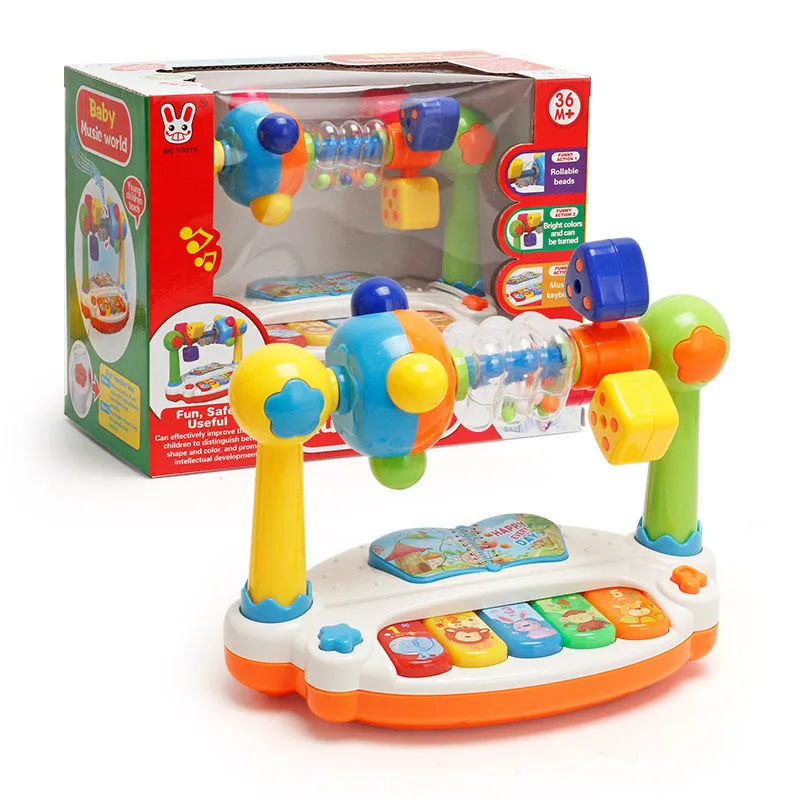 New Baby Musical Learning Toys Rotating Music Piano Educational Toy Kids Infants Enlightenment Light Music Instruments Puzzle