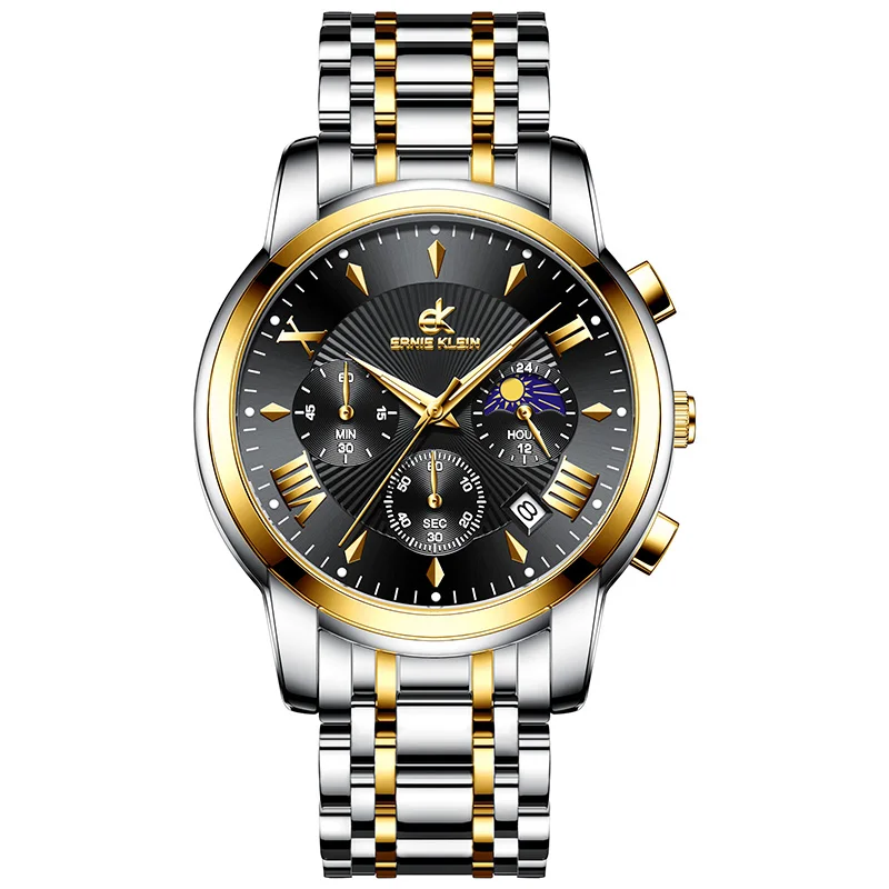 Top Brand Luxury mens watches Fashion 3ATM waterproof custom made quartz watch stainless steel
