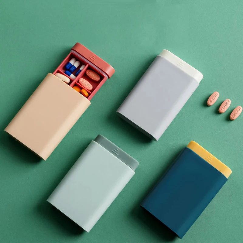 Hot Selling Portable ABS Pill Box Sealed and Moisture-Proof for Convenient Storage