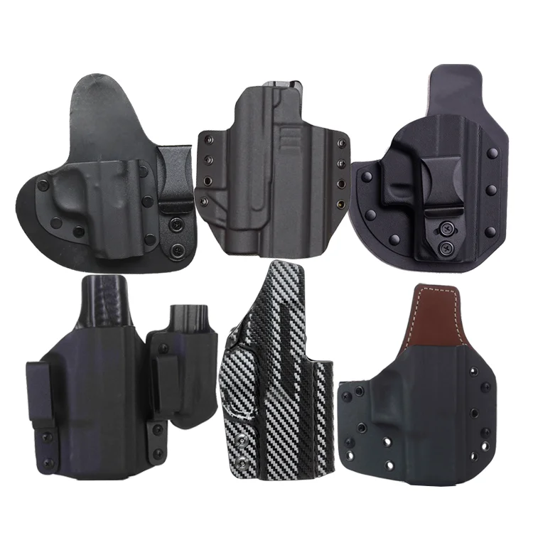 Custom iwb owb nylon carbon fiber kydex holster for g17 g19 g19x g21 g26 g43 g43x