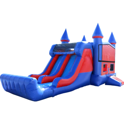 Коммерческий надувной прыгающий Домик из ПВХ, надувной Джампер Moonwalk с горкой