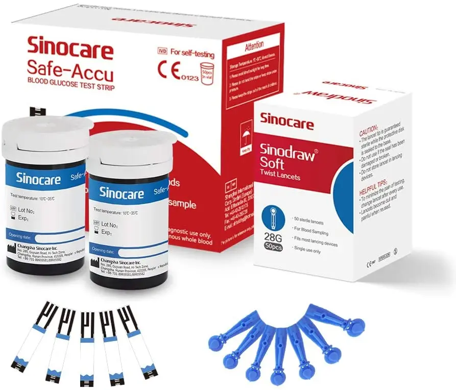  Тест-полоски для глюкометра Sinocare Codefree 50
