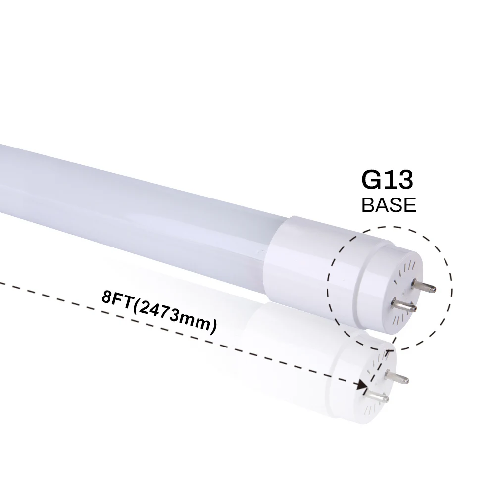 China manufacture 2FT-8FT 9W-36W Glass/PC/Nano/ALU+PC Dimmable T8 LED Tube 2.4 Meter Tube