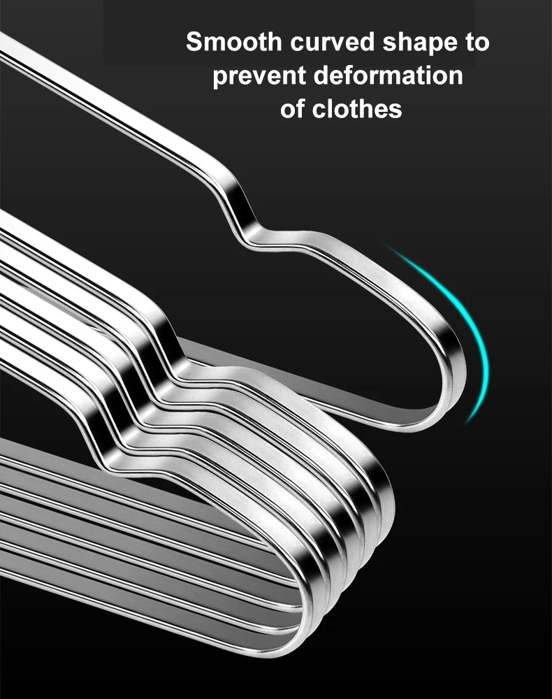 Premium Matte Gold Stainless Steels Coat Hangers Metal Shirt Dress Hanger Metal Clothes Rack for Jacket Trouser Pant Slack