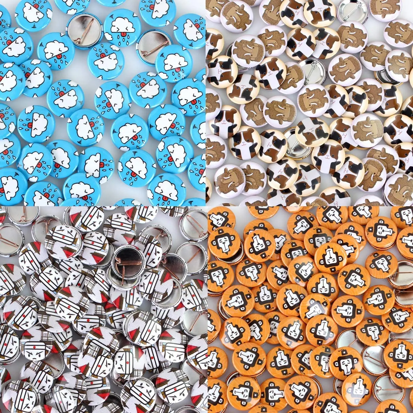 Custom Buttons Logo Brand Pin Design Your Own Logo Picture Aluminum Pinback Metal Snap Buttons Badge Clothing Buttons Pins