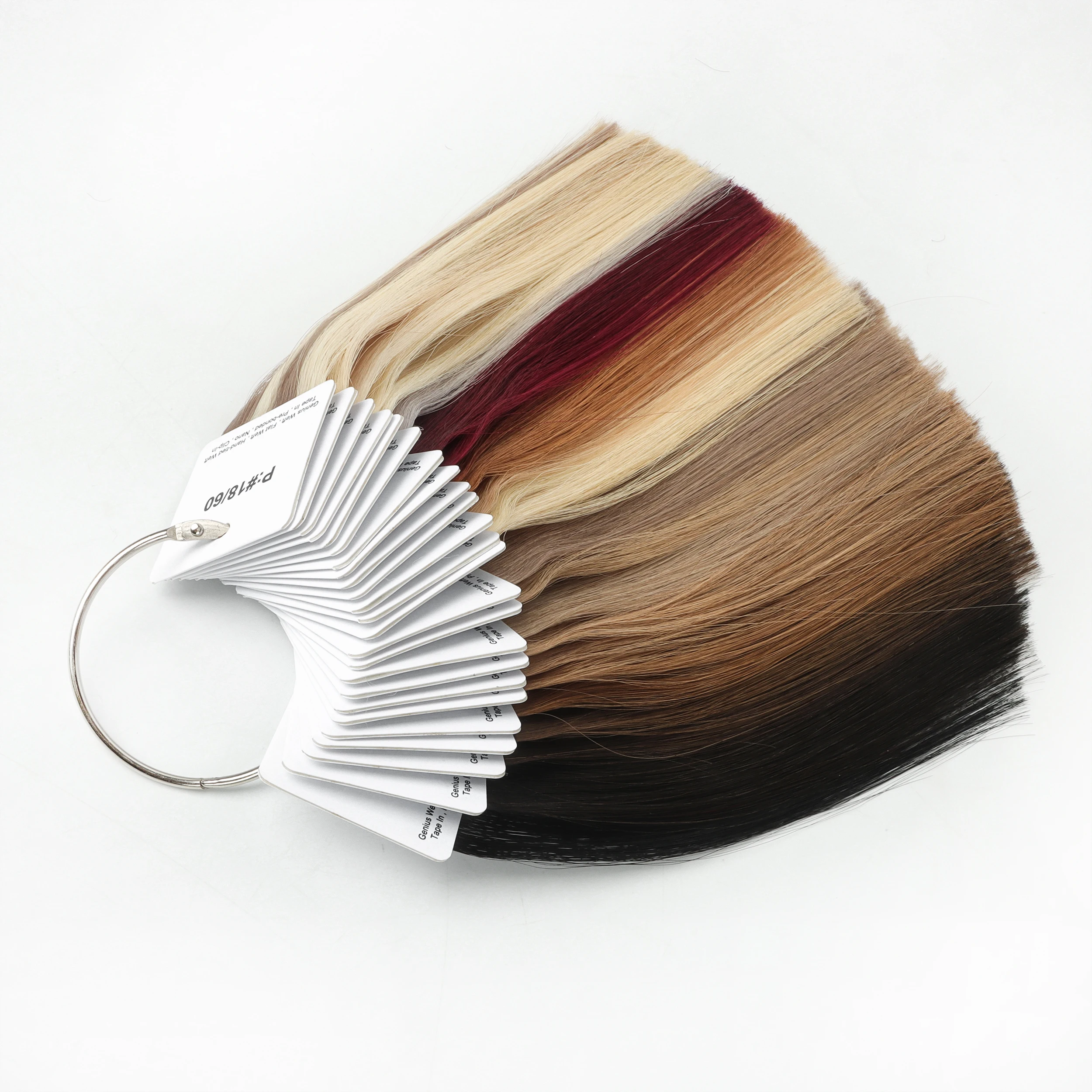 Wholesale high quality salon color ring piano ombre color russisn human hair color swatch hair extension