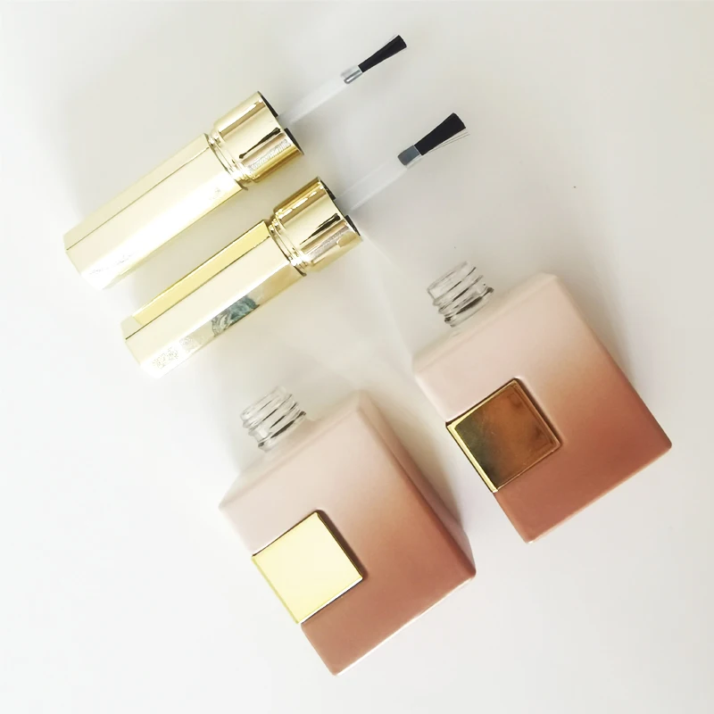 15ml polish bottle nail gel lacquer packaging bottles gold matt empty silver