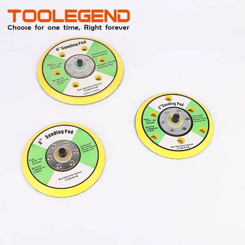 Hot Sale 5in Sanding Backing Pad On Electric Belt Sander 3 In 1 Dry Wall Air Grinder Machine Disc Bodywork 125 Mm Pads