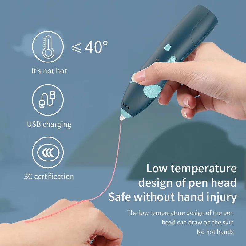2024 Factory Wholesale 3d Drawing Printer Pen Smart Printing 3d Pen Doodle Portable 3d Prinit Pen For Kids