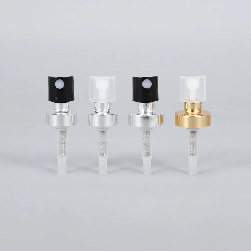 Aluminum 15mm 18mm crimpless travel pressurized perfume spray machine pump atomizer