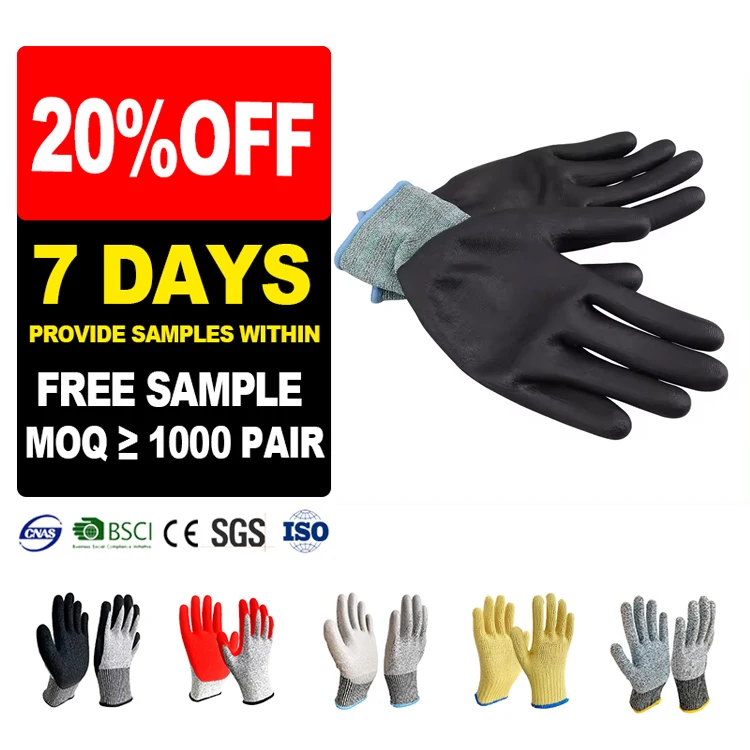 SunnyHope factory wholesale general use nitrile foam gloves  Industrial Construction Hand Protection Men Grip Foam Coated Gloves