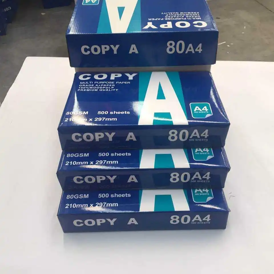 Factory wholesale price A4 paper 70/80GSM A4 size copy paper wood free white copy paper manufacturers