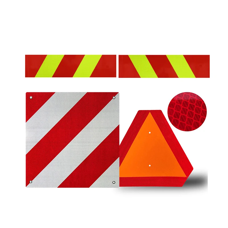 SMV Rear Marking Plate Diamond Grade Reflective Aluminum sheet Triangle Sign Reflective Slow Moving Vehicle Sign