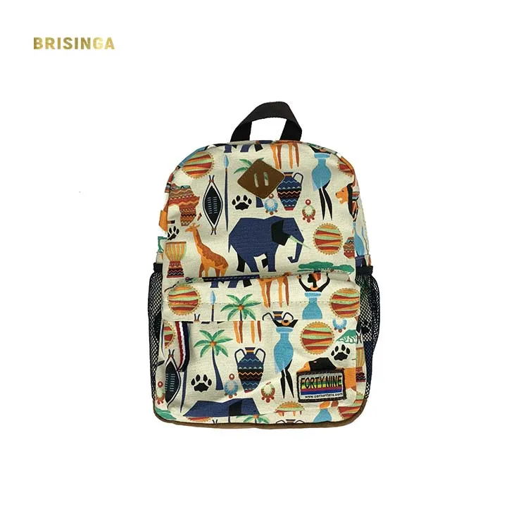 Guangzhou factory custom canvas bag for school girls bags backpack