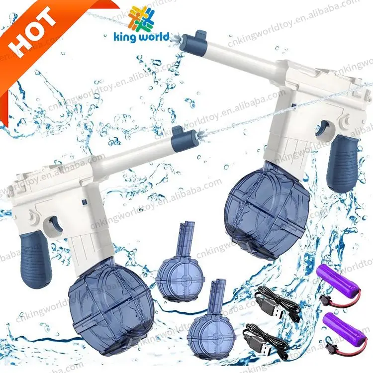 Wholesale 2024 Electric Water Bullit Gun Drum/Magazine Automatic Water Guns Up to 32 FT Range Super Soaker Summer Outdoor Toys