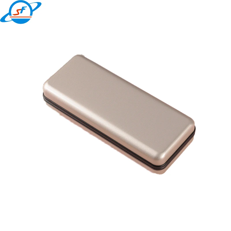 xinhe SF 2024 new glasses case White aluminum magnetic metal optical sunglasses case