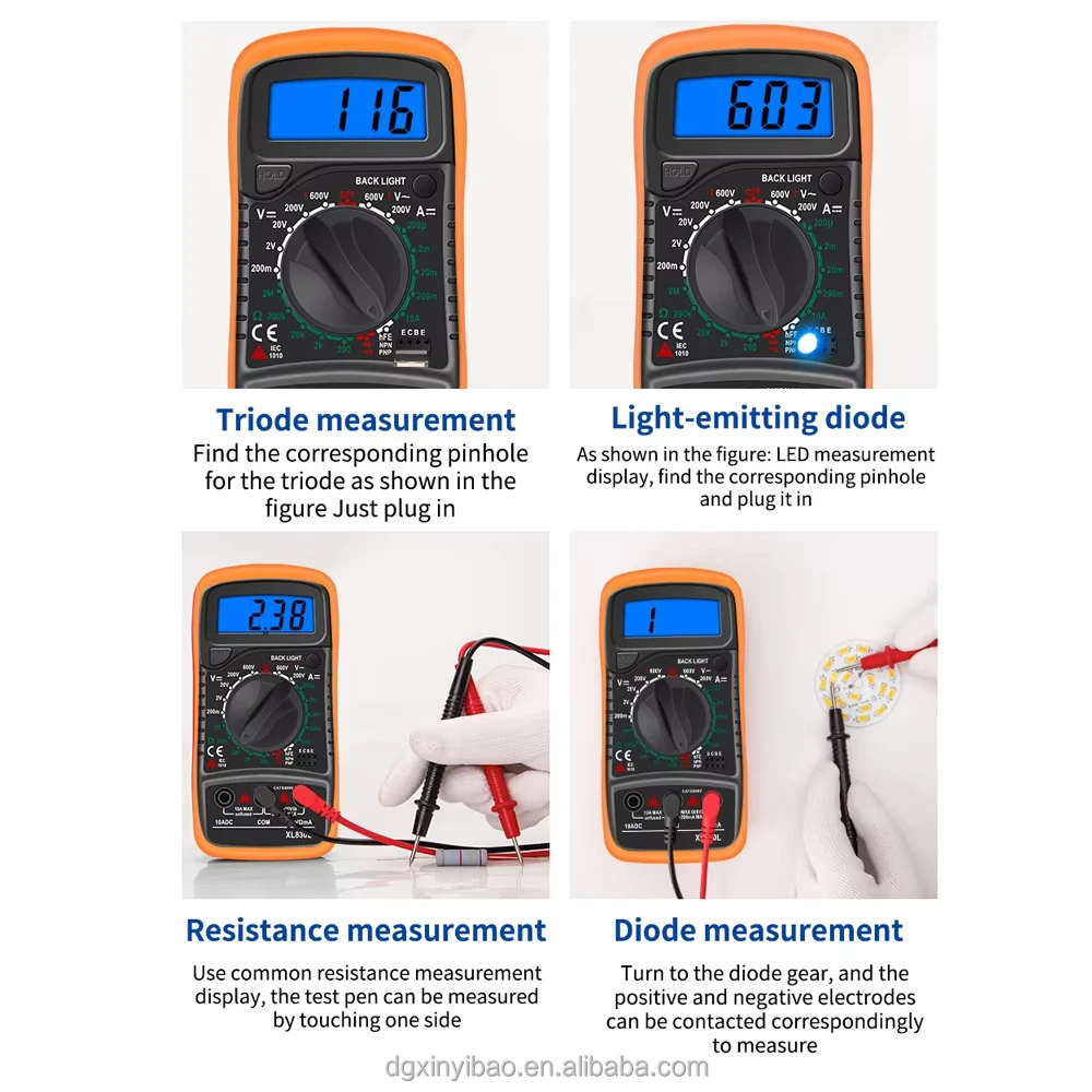 2024 XL830L digital display digital multimeter high cost performance high precision electrical measuring instruments and meters