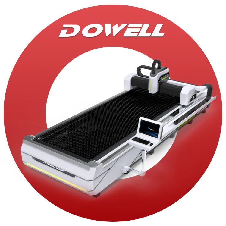 China Dowell 3015 6025 IPG raycus 1000w 2000w 3000w 6000w 12000w fiber laser machine laser cutter machine fabric cutting machine