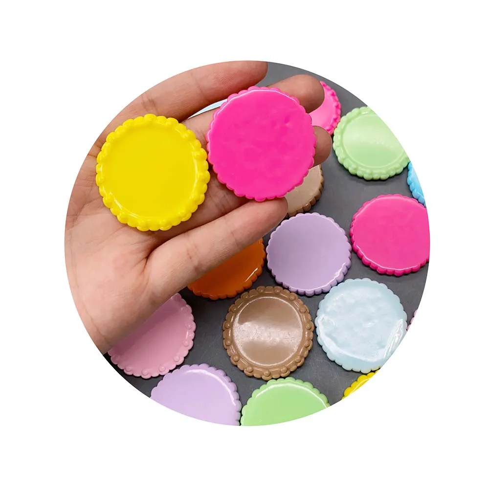 Custom Mixed Resin Charms 100pcs/Bag Mini Plate Artificial Cartoon Fruit Colors Cute Resin Crafts Dishes for Gifts