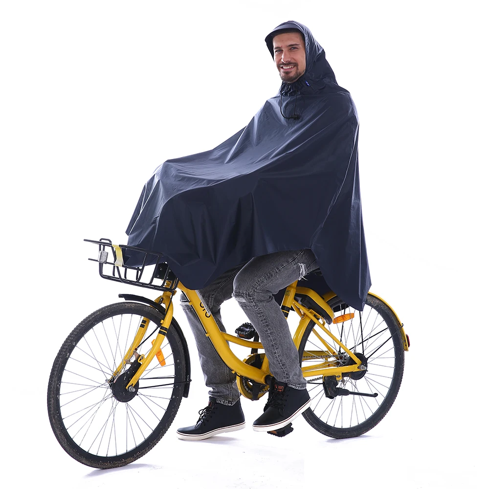 Adult Motorcycle Rain Coat Jacquard Fabric Raincoat Cloak Rain Cape Riding Rain Poncho