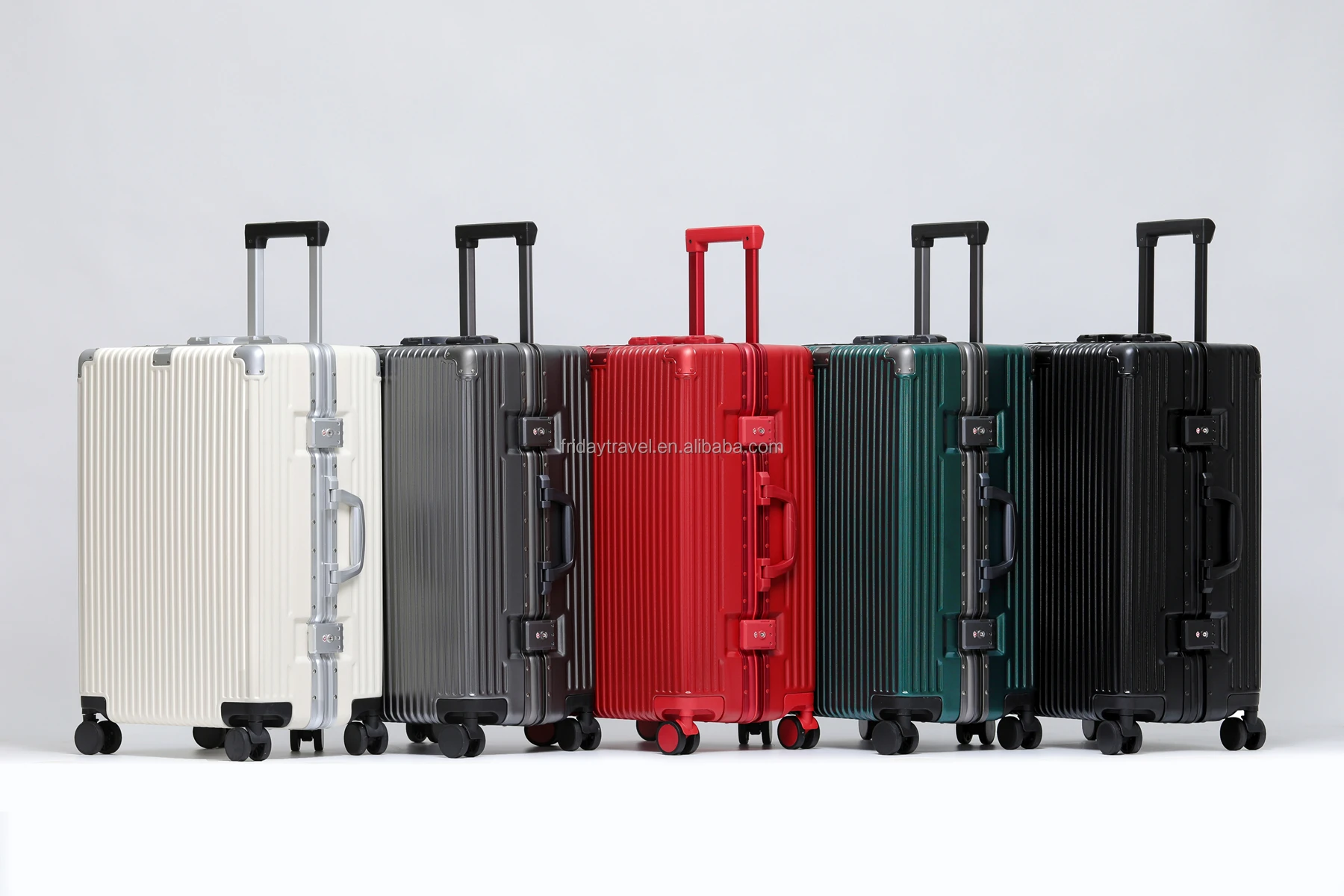 Luggage Manufacturer Aluminium Frame Suitcase Business Airport Metal ABS PC Trolley Carry On Luggage with Tsa Lock