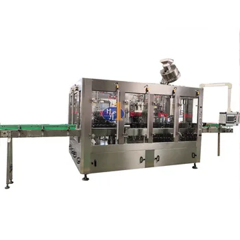 Rotary 3-in-1 Glass Bottle Beer Vodka Wine Bottling and Packaging  glass bottle filling and capping machine